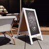 Flash Furniture Whitewashed Wood A-Frame Magnetic Chalkboard Set HGWA-GD1I-CRE8-842315-GG